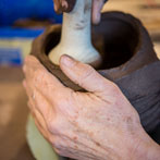 Patricia Shone in her studio 2018